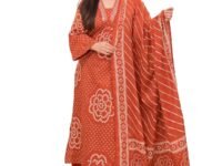 Klosia Women Pure Cotton Kurta Pant Set with Dupatta | Bandhani Print Kurta Sets for Women | Comfortable Suit Sets|Regular Fit