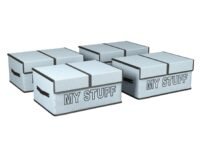 Kuber Industries Pack of 4 Foldable Storage Box for Clothes with Double Lid | Kids Toys, Inners & Undergarments Wardrobe Organizer | Small - Grey