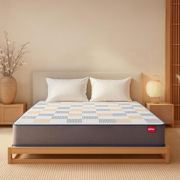 Kurlon Dual 6 Inch Mattress | King Size Bed Mattress | Non Static Comfortable | Dual Comfort Support | Smooth Fabric | Hypoallergenic | Reversible | Soft & Firm | 78x72x6 | 10 Years Warranty