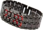 LED Bracelet red Bracelet Watch with Stylish Modern Fashionable Elegant Chain Digital Watch for Women
