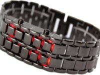 LED Bracelet red Bracelet Watch with Stylish Modern Fashionable Elegant Chain Digital Watch for Women