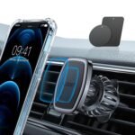 LISEN Magnetic Mobile Holder for Car, [Easily Install] Car Mobile Holder Mount [6 Strong Magnets] Phone Holder for Car Case Friendly iPhone Mobile Stand for Car Fits with All Smartphones & Tablets