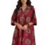 Leriya Fashion Women’s Rayon Kurta Pant Set | Casual Style Ethnic Co-ord Set for Women Stylish | Black Print Kurti for Office & Daily Travel Outfit | Oversize Loose Fit Kurta Sets for Woman