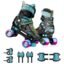 Lifelong Kids Adjustable Skating Shoes with LED Lights – Inline Roller Skating with Adjustable Size, Playful Lighting with Safety Pads, 1 Pair of Skates, Durable Frame – Black, L (24.5-27 cm)