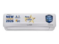 Lloyd 2 Ton 3 Star Inverter Split AC, 2026 New Star Rated (6 in 1 Convertible, Cools Up To 54°C, DG Mode, Ice Clean, Smart 4 Way Swing, Installation Check, White with Silver Deco Strip, GLS24I3GGCSR)