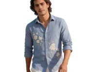 Lymio Men Shirt | Premium Embroidered Shirt for Men | Long Sleeve Slim Fit Casual Shirts for Men | Trendy Wedding & Festive Ready (Packs Also Available) (01-04)