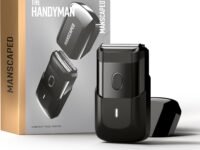 MANSCAPED® The Handyman™ Compact Face Shaver – Portable Men’s Travel Facial Hair Groomer, USB-C Rechargeable Razor, Electric Foil Face Shaver, Waterproof, Cordless, Dual-Action SkinSafe® Foil Blades