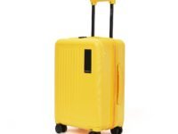 MOKOBARA Transit Cabin Luggage Trolley Bag-54cm(40L),Lightweight Polycarbonate Hardshell,360° 8 Silent Wheels,One-Push TSA Lock,Premium Zippers,Carry On Trolley for 3-5 Day Travel,Yellow(Summer)