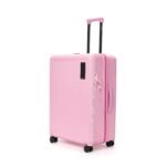 MOKOBARA Transit Check-in Large Luggage Trolley Bag-74cm(100L),Lightweight Polycarbonate Hardshell,360° 8 Silent Wheels,One Push TSA Lock,Premium Zipper,Suitcase for 15+ Day Travel,Pink(Excuse Me)
