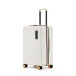 MOKOBARA Transit Check-in Luggage Trolley Bag-64cm(65L),Polycarbonate Hardshell,360° 8 Silent Wheels,One Push TSA Lock,Premium Zipper,Suitcase for 7-14 Day Travel,White(Still Loading Brownray)