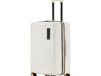 MOKOBARA Transit Check-in Luggage Trolley Bag-64cm(65L),Polycarbonate Hardshell,360° 8 Silent Wheels,One Push TSA Lock,Premium Zipper,Suitcase for 7-14 Day Travel,White(Still Loading Brownray)