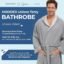 MONARCH Hooded Unisex Terry Bathrobe - 100% Lux Combed Cotton 16 oz. Loop Terry Robe, Five-Star Hotel Choice, Grey Sweatshirt Robe, XX-Large