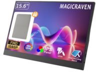 MagicRaven Portable Monitor, 15.6" 1080P Laptop Screen Extender, Lightweight Dual USB C HDMI Second Computer Gaming Screen with Stand, Travel Monitor for MacBook PS4/5 Xbox PC Phone