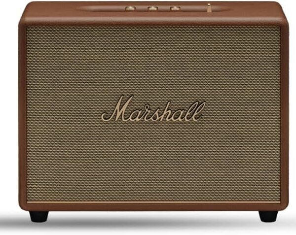 Marshall Woburn III Wired Connection Home Speaker with HDMI Input, Bluetooth 5.2 and RCA or 3.5mm Input - Brown