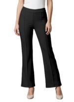 Mehrang Cotton Blend Bootcut Parallel Trouser Pants for Women Regular Fit, Bellbottom Straight Pants for Womens