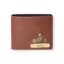 Men's Personalized Wallet I Customized Slim Stylish Leather Purse with Name & Charm I Unique Birthday Anniversary Gift for Men Boy Love Husband Employees Clients - (TAN)