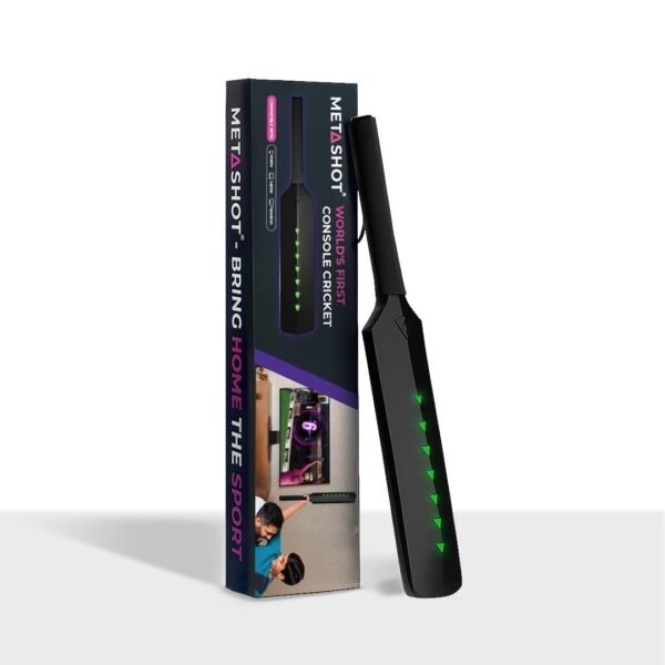 Metashot Smart Cricket Bat Game | Motion Sensor Gaming Bat for TV & Mobile | Indoor Cricket Game | Bluetooth Bat Controller