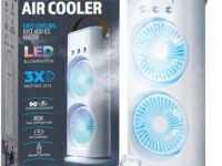 Mini Cooler Double Ended Spray Fan, Cold Air, 2026 New 3 Gears USB Rechargeable Oscillating one with LED Light Cooler, Tower Air Coolers & Remote Control,Water Tank,Bedroom, Living Room Q39