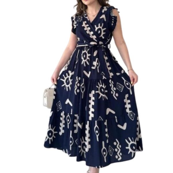 Modestouze Attires Dress for Women Western Maxi Style, Indo Western Dresses, One Piece Long Gown, A Line Flared Pattern, Ethnic Look Outfit for Women