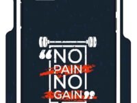 Motivational Quotes No Pain No Gain | Designer Printed Hard Back Cover for Apple iPhone 12 Pro Premium, Attractive, and Uniquely Crafted Smartphone Case