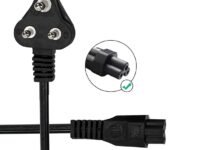 NISHTECH 3 Pin Laptop Power Cable Universal Replacement for Laptop Charger Adapter Power Cord for Laptop - (1.5M, Black)