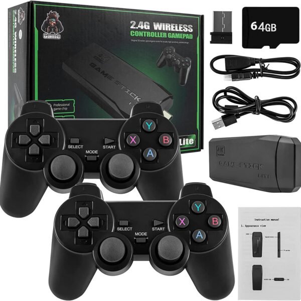 New World TV Video Games for Kids Wireless 64GB Memory Video Game for Kids, Ultra HD Classic Games Console , 9 Emulator HDMI Output TV Video Game Console
