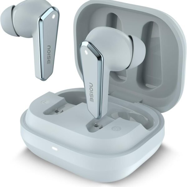 Noise Buds N1 Chrome Finish 40 Hours Playtime Quad Microphone with ENC Ultra Low Latency (up to 40ms) Instacharge (10min=120mins) BT v5.3 (Ice Blue)