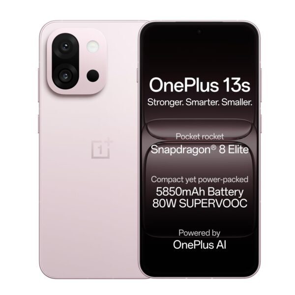 OnePlus 13s | Snapdragon® 8 Elite | Smarter with OnePlus AI | Lifetime Display Warranty | 12GB+256GB | Pink Satin
