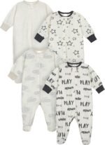 Onesies Brand Baby Boys & Girls 4-Pack Sleep 'N Play Footies Multi Pack