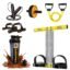 PRO365 Home Fitness Kit, 6-in-1 Exercise Equipment Set with Jump Rope, Ab Wheel, Resistance Bands, Push-Up Bars, Hand Gripper, Shaker Bottle