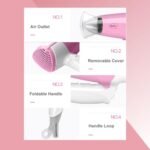 Pigeon Hair Dryer| 1200 Watts| 3 Speed & Temperature With Cool Shot (Hot/Cool/Warm)| Foldable Handle| For Women and Men| 2 Years Warranty, Pink