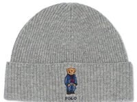 Polo Ralph Lauren Denim Bear Knit Beanie Grey