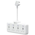 Portronics 2500W Power Plate Pro 4-in-1 Power Extender with 4 Universal Sockets, Individual Switches, 180° Flexible Cord, Child Safety Shutters, for Home, Office, Laptops, Mobiles & Appliances