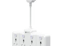 Portronics 2500W Power Plate Pro 4-in-1 Power Extender with 4 Universal Sockets, Individual Switches, 180° Flexible Cord, Child Safety Shutters, for Home, Office, Laptops, Mobiles & Appliances