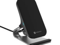 Portronics Freedom 15 Plus 15W Desktop Wireless Charger + Mobile Stand with Dual Coil, Aluminum Alloy, 4 Charging Modes, 1 Meter Charging Cable(Silver)