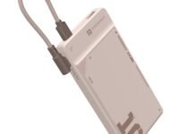 Portronics Luxcell Uno 10K 10000 mAh 22.5W Fast Charging Power Bank with Detachable Type C Cable, Ultra Slim Power Bank with Mach USB-A Output, Type C PD Output, Type C Input, Wake Up Button(Mocha)