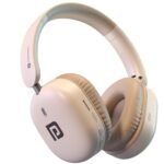 Portronics Muffs M6 Over Ear Wireless Bluetooth Headphone with Upto 40 Hours Playtime, Dual Pairing, 40mm Driver, HD Mic, Bluetooth 5.4V, Foldable Design, Type C Fast Charging (Biege)