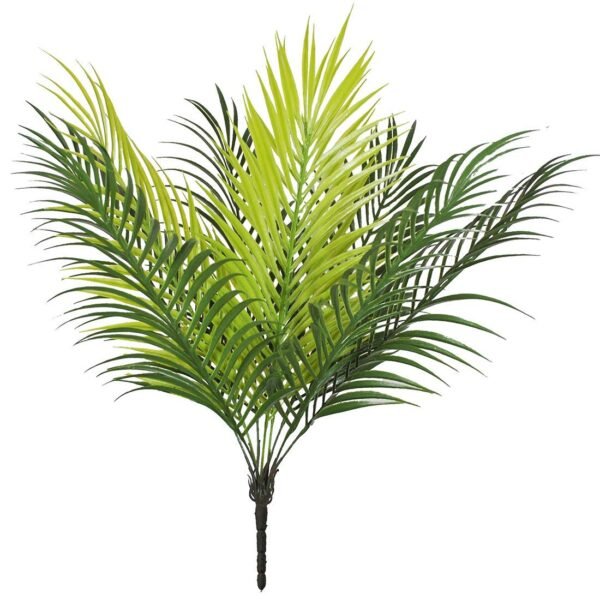 PulGos Plastic Silk Artificial Plant Areca Floor Plant Without Pot|50 Cm Tall,9 Branches in Light Green|Elegant Faux Plant for Interior,Home,and Office Decor|Stylish Ornamental for Any Space