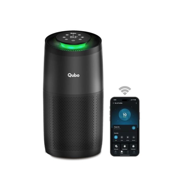 Qubo Smart Air Purifier R700 for Home by Hero Group | 700 Sq Ft | 99.99% Allergen Removal | HEPA H13 | 9000 Hrs Filter Life | App & Voice Control | Energy Saving | Ultra-Quiet BLDC Motor