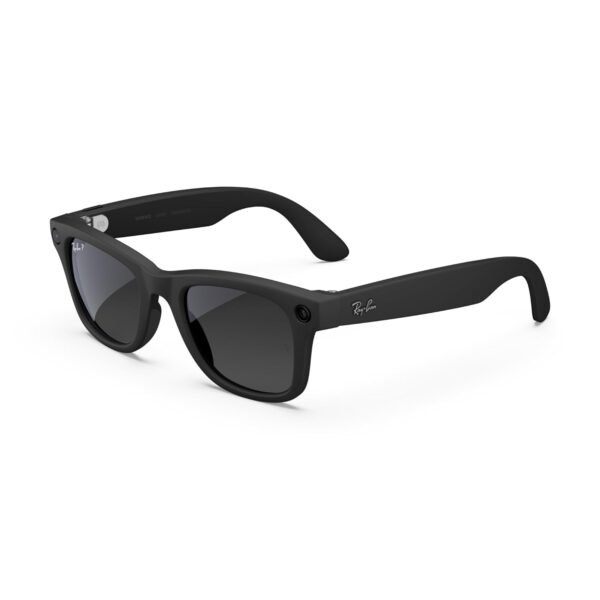 Ray-Ban Meta (Gen 2), Wayfarer Large, Matte Black | Smart AI Glasses for Men, Women. 2x Battery Life, 3K Ultra HD Resolution, 12 MP Ultra-Wide Camera, Audio, Video. Polarized Gradient Graphite Lenses.
