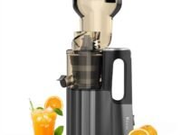 Rico Cold Press Slow Juicer with Ice Cream Maker | 5 Years Motor Warranty | Slow Juicer for Fruits, Vegetables & Nut Milk | 10% More Juice, Less Waste | Low Noise | Anti-Drip | Easy to Clean