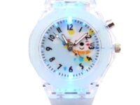 SPIKY Analog Watch for Kids | 3D Cartoon | 7 Multicolor LED Luminous Lights with Silicone Strap | Unisex Best Birthday Gift | Analogue Wrist Watches for Boys & Girls | Age 3-10 yrs