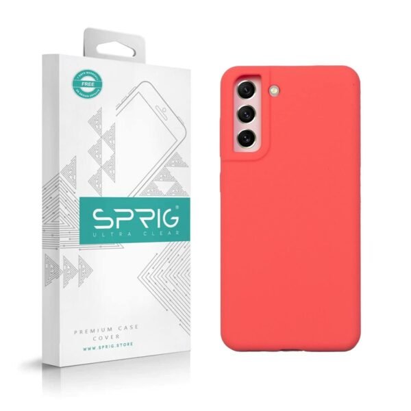 SPRIG Cases Compatible with Samsung Galaxy S21 FE 5G Phone Liquid Silicone Premium Back Cover Drop Tested Shock Proof Case for Boys and Girls with Camera Protection (Light Watermelon)