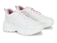 STANPHORD Women Chunky Lace-Up Sneakers | Synthetic Casual Walking Shoes | Anti-Slip Rubber Sole | Lightweight Cushioned | College Travel Daily Wear (TPRM 13007)