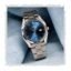 SWADESI STUFF Men's Stylish Black Color Date Display 42mm Hexagon Dial Stainless Steel Silver Strap Analog Watch
