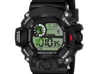 SWADESI STUFF Rubber Multi Color Army Kid Digital Watch for Boys, Black Dial, Multi-Color Band