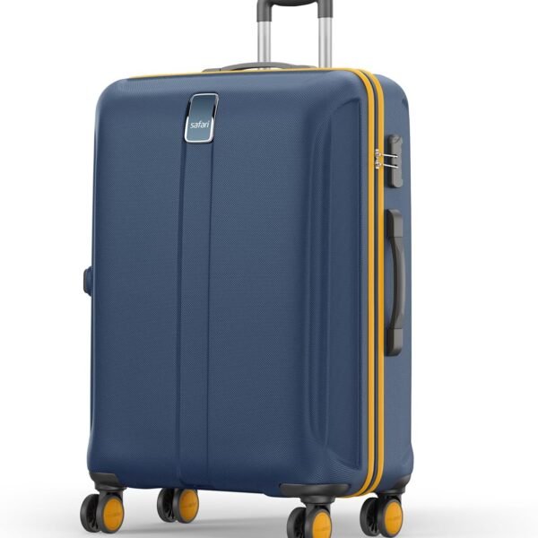 Safari Thorium Neo 8 Wheels 77 Cm Large Check-in Trolley Bag Hard Case Polycarbonate 360 Degree Wheeling System Luggage, Trolley Bags for Travel, Suitcase for Travel, Graphite Blue, Graphite Blue,