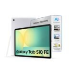 Samsung Galaxy Tab S10 FE, S Pen in-Box, 27.7 cm (10.9 inch) Display, AI Writing, Desktop Mode, Pre Loaded Pro Apps, 12 GB RAM, 256 GB Storage, Wi-Fi + 5G Tablet, Silver