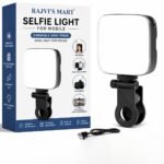 Selfie Light for Mobile - Dimmable 3000-9900K Ring Light for Phone, Rechargeable LED Camera Light for Video Shooting, Laptop Light for Video Conferences (White, Warm Light)