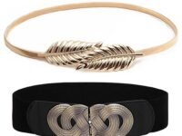 Shining Diva Fashion 2pcs Combo Waist Belts for Women and Girls | Stylish Belts for Dresses Jeans Saree | Celebrity Inspired Fashion Accessories